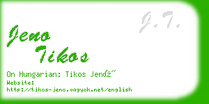 jeno tikos business card